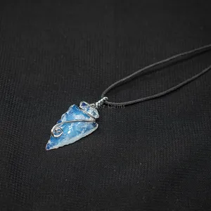 Opalite Arrowheads Wire Wraped Pendants