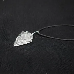 Crystal Quartz Arrowheads Wire Wraped Pendants