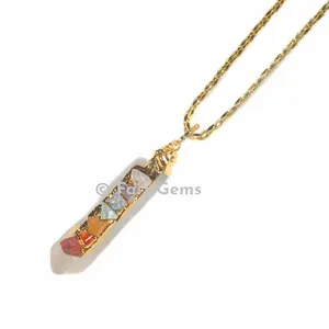 Crystal Quartz Chakra Natural Point Pendants