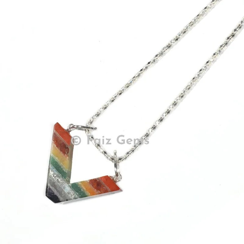 V Shape Chakra Pendants