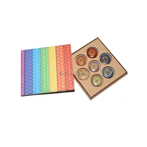 Engraved Seven Chakra Set With Rainbow Box