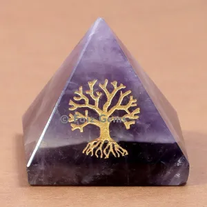 Amethyst Tree of Life Pyramids