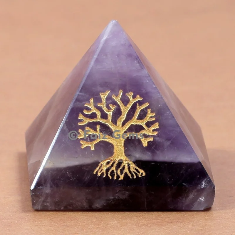 Amethyst Tree of Life Pyramids