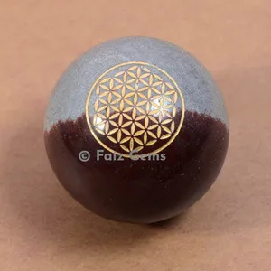 Narmada Stone Flower of Life Spheres