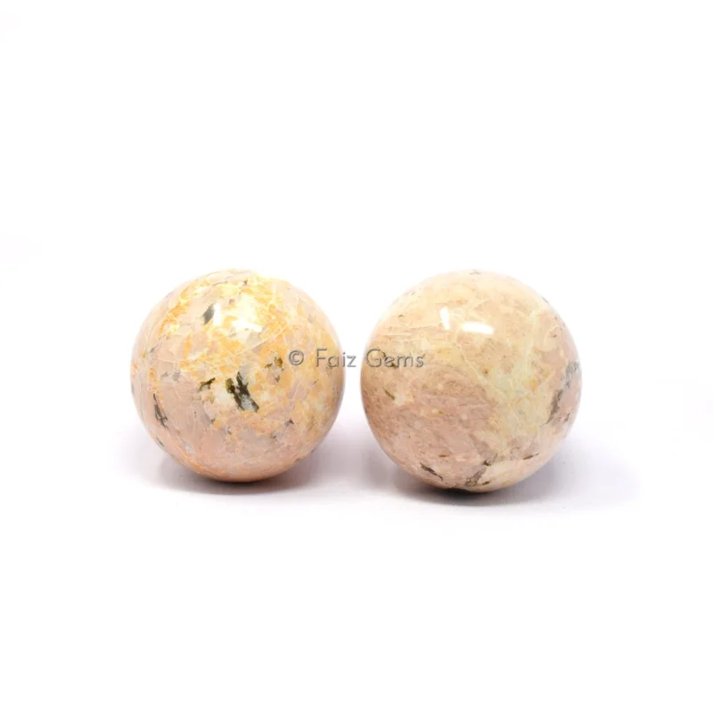 Cream Moonstone Spheres