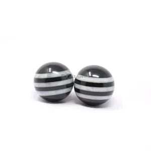 Black and White Bonded Striped Spheres