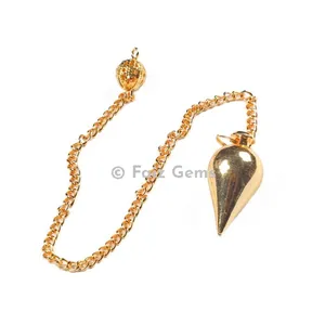 Golden Brass Water Drop Metal Pendulum