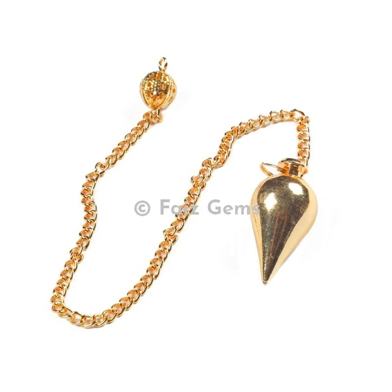 Golden Brass Water Drop Metal Pendulum
