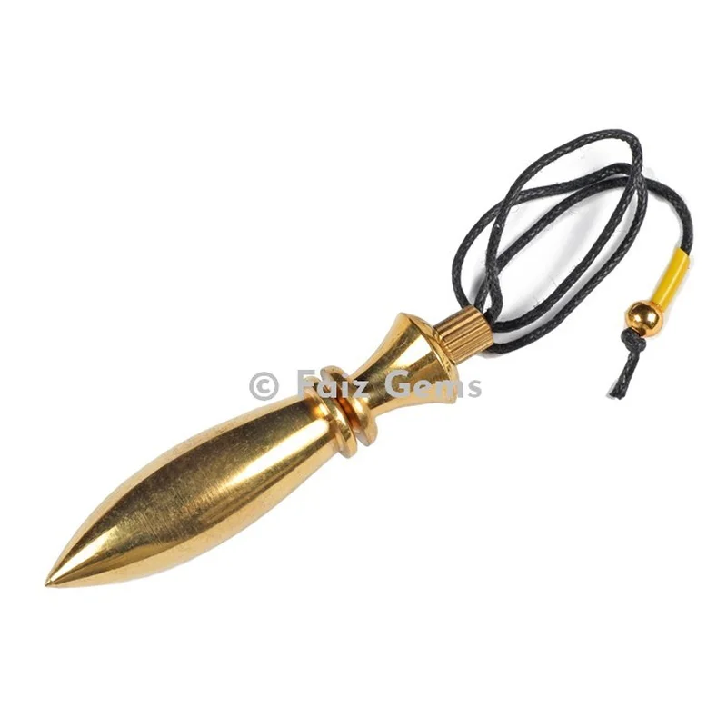 Golden Metal Karnak Metal Pendulum with Cord