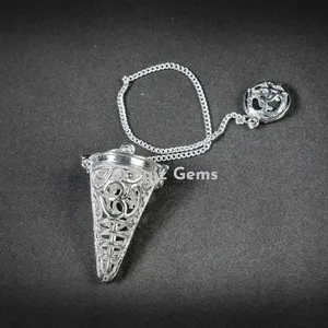 Openable Silver OM Cage Metal Pendulum