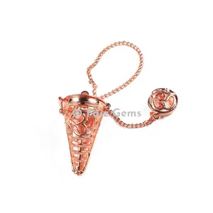 Openable Golden Brass OM Cage Metal Pendulum