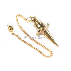 Pointed Golden Brass Metal Pendulum