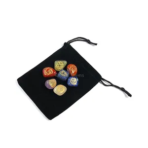 Chakra Tumbled Set With Pouch