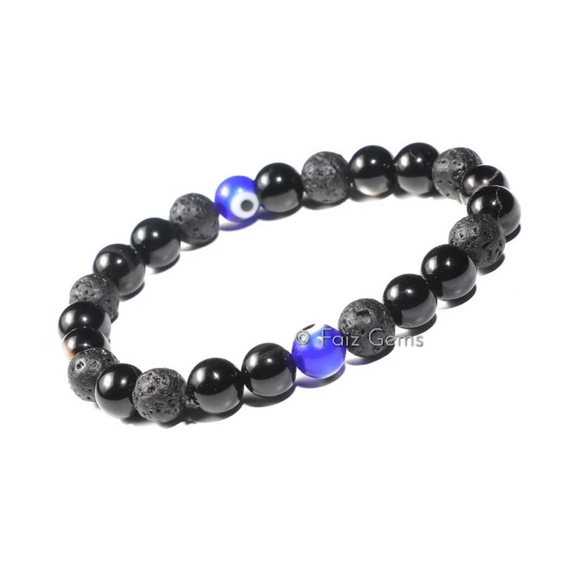Combo Seven Chakra Bracelet With Evil Eye 2 Beads