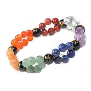 7 Chakra Double Line Barcelet With Om