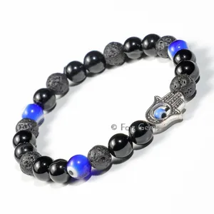 Combo Seven Chakra Bracelet With Evil Eye 3 Beads