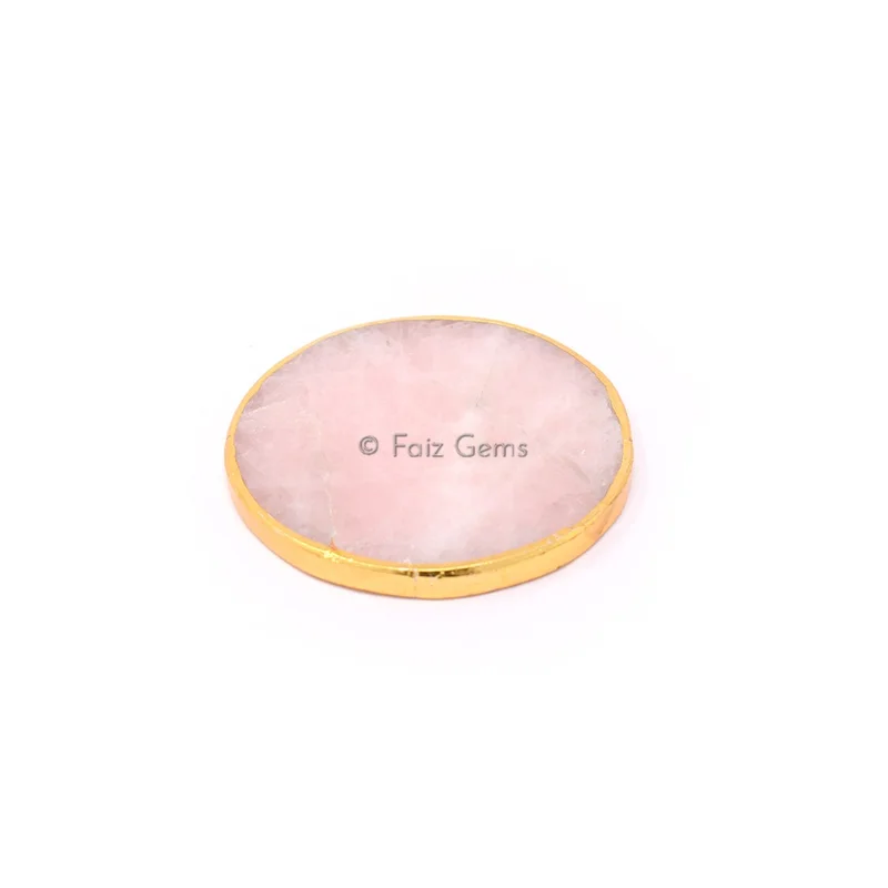 Rose Quartz Electroplated Coaster