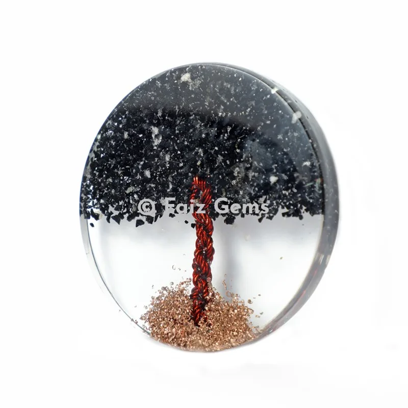 Black Agate Tree Of Life Coaster