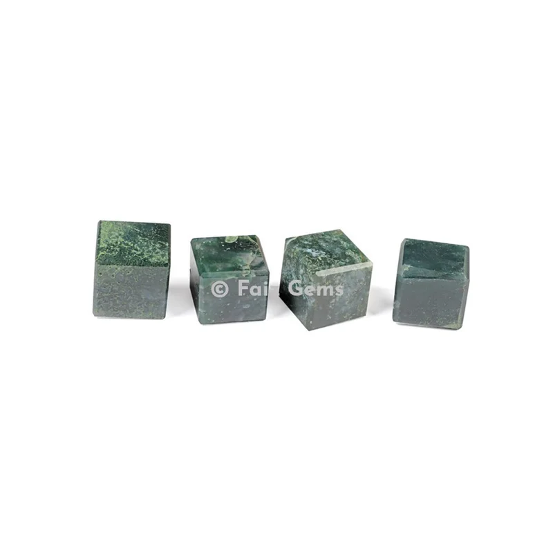 Moss Agate Gemstone Cubes