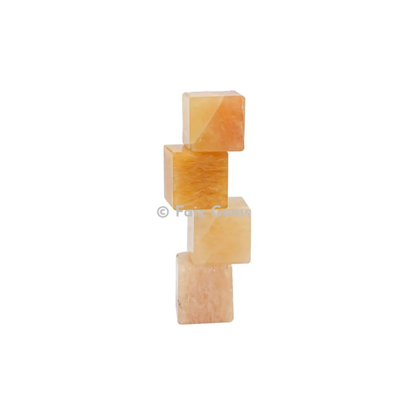 Golden Quartz Gemstone Cubes