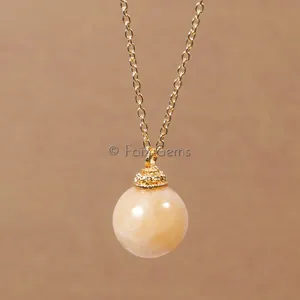Yellow Aventurine Ball Pendants