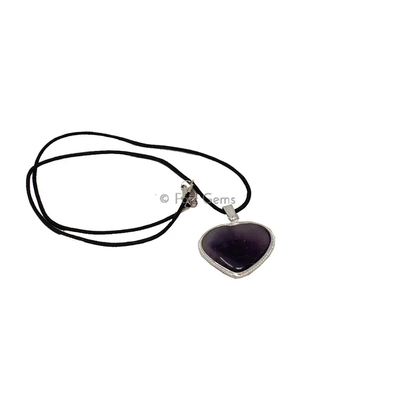 Amethyst Heart Pendants