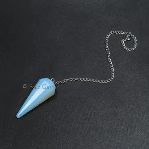 Opalite 12 Faceted Gemstone Pendulum