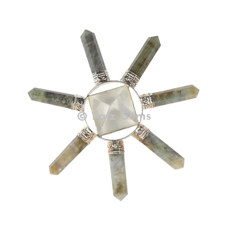 Labradorite With Crystal Pyramids Generator