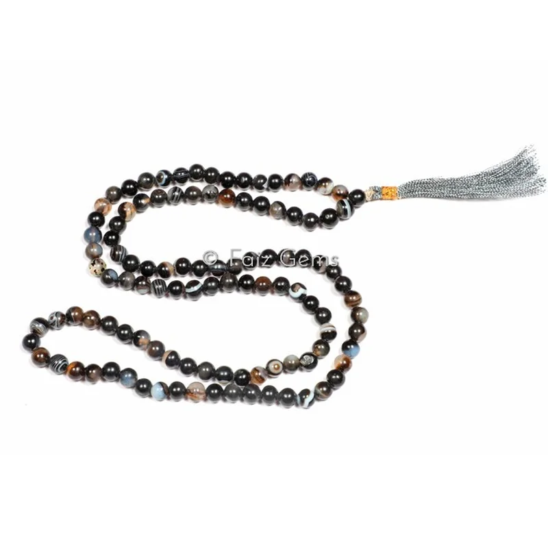 Black Onyx Gemstone Japa Mala
