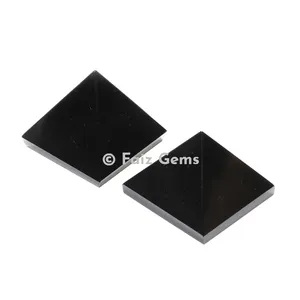 Black Agate Gemstone Pyramids