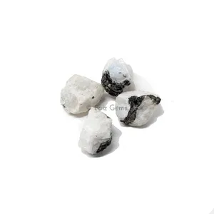 Rainbow Moonstone Rough Chunk Tumbled