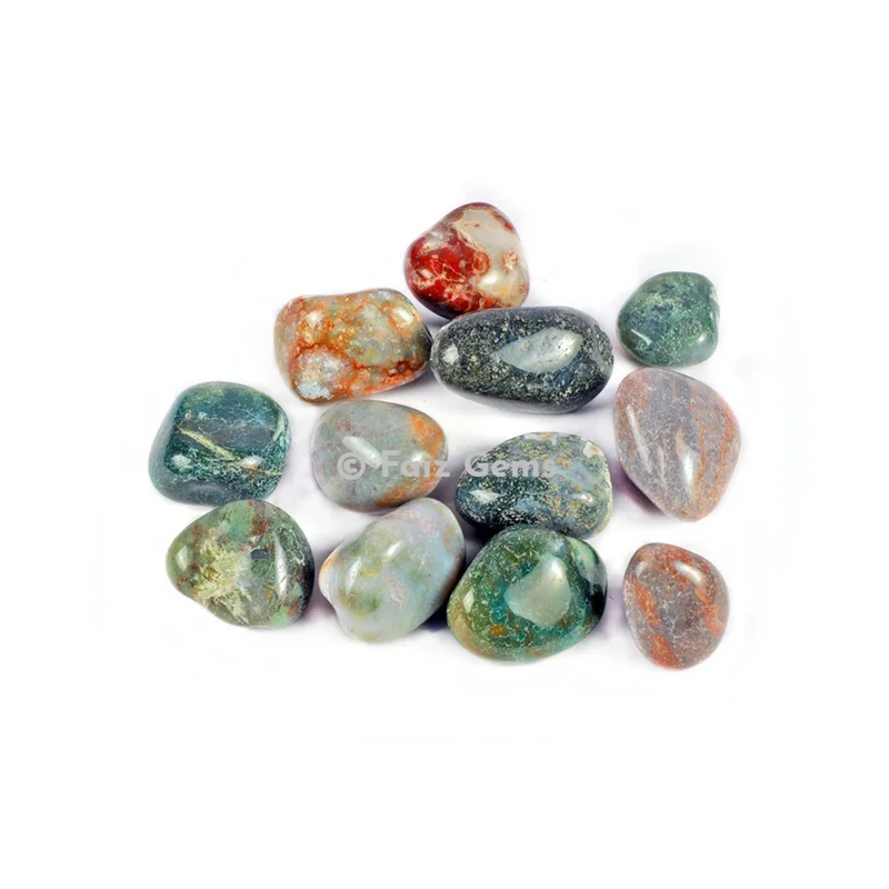 Fancy Blood Stone Tumbled Stones
