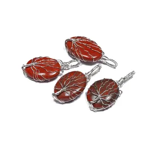 Tree of Life Red Jasper Pendants
