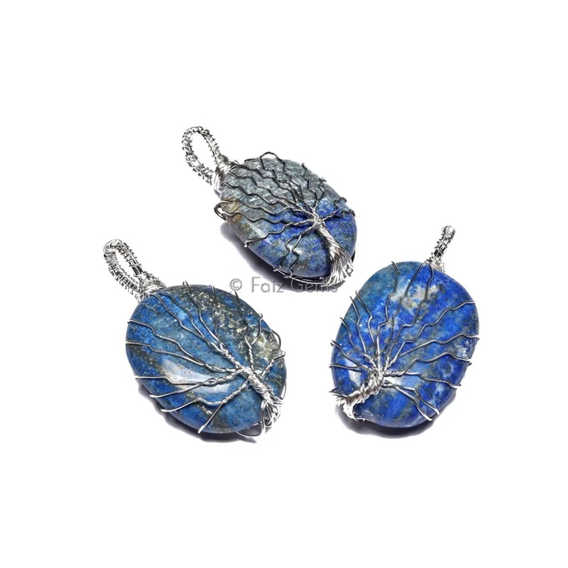 Lapis Lazuli Tree of Life Pendants