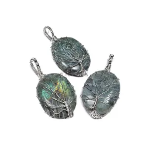 Labradorite Tree of Life Pendants