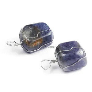 Iolite Wire Wrap Pendants