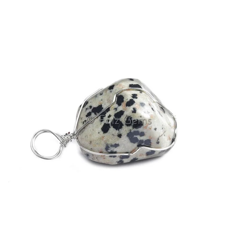 Dalmation Wire Wrap Pendant
