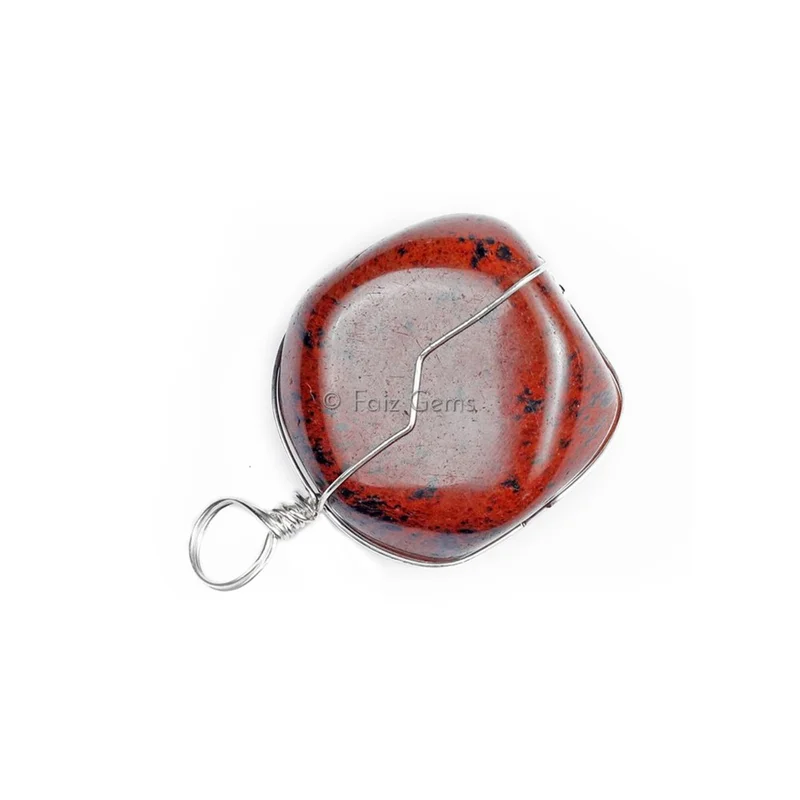 Mahogany Obsidian Wire Wrap Pendants