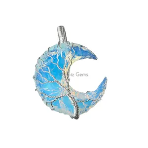 Opalite Moon Warp Pendant