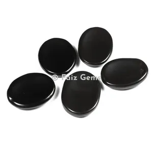 Black Agate Worry Stone