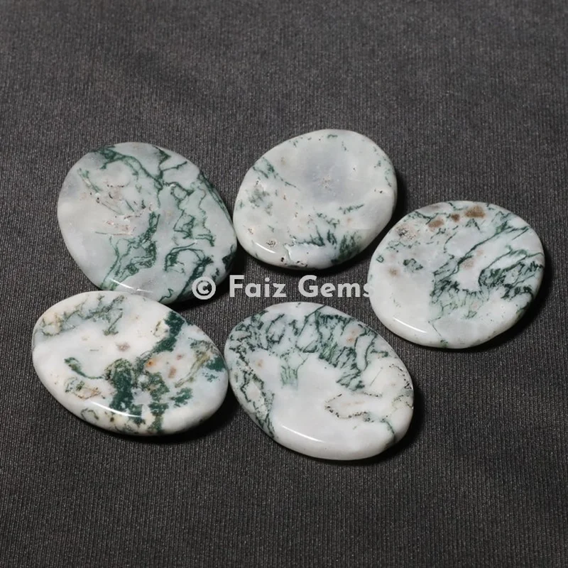 Tree Agate Worry Stone