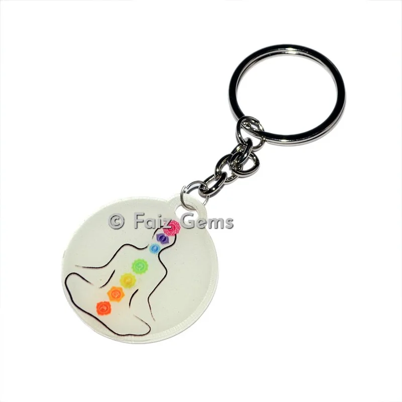 Buddha Chakra Symbol Acrylic Keyring