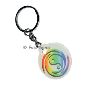 Ying Yang Acrylic Keyring