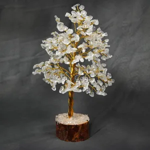 Crystal Quartz Golden Wire Tree
