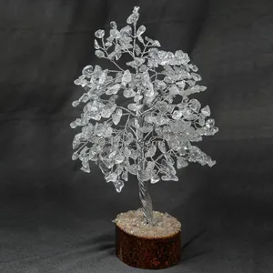 Crystal Quartz  Silver Wire Tree