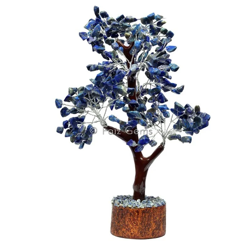 Lapis Lazuli Mseal Silver Wire Tree