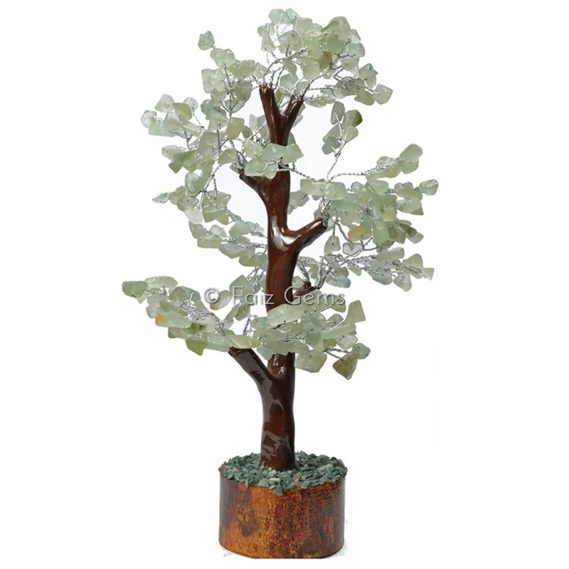 Green Aventurine Mseal Silver Wire Tree