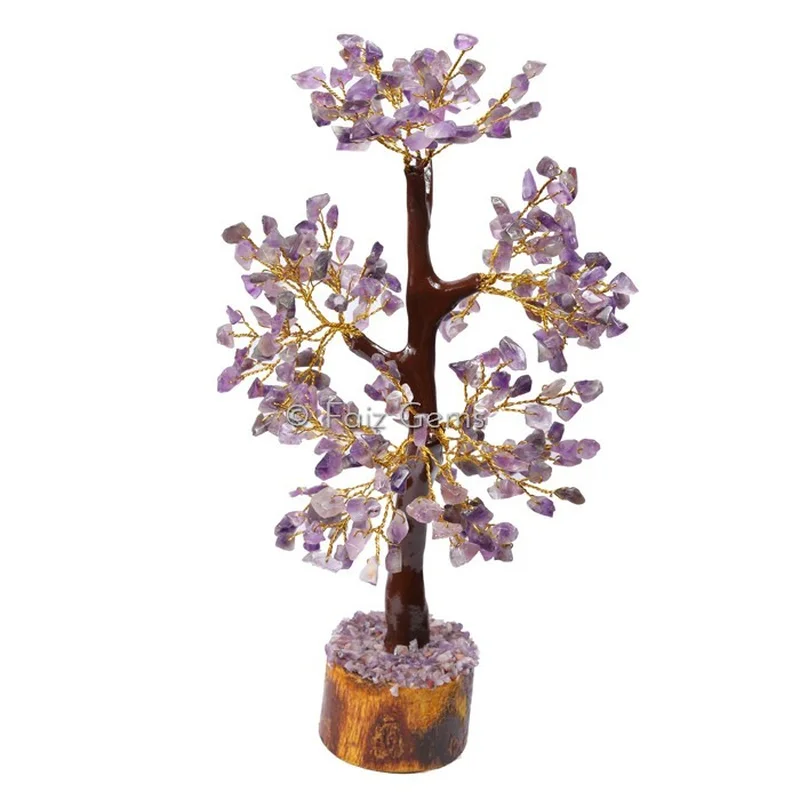 Amethyst Mseal Golden Wire Tree