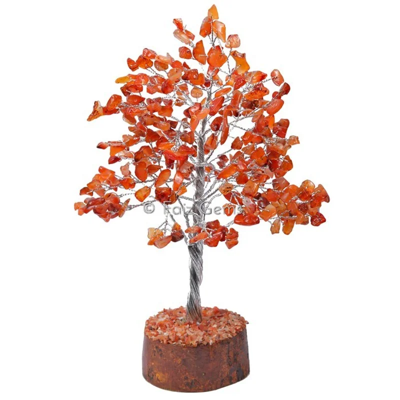 Carnelian  Silver Wire Tree