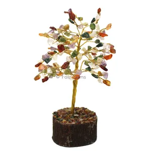 Multi Stone Golden Wire Tree(150 Chips)
